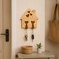 Wooden Cat House Key Holder