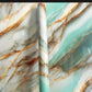 Waterproof Green & Golden Marble Sheet (60cm x 2m)