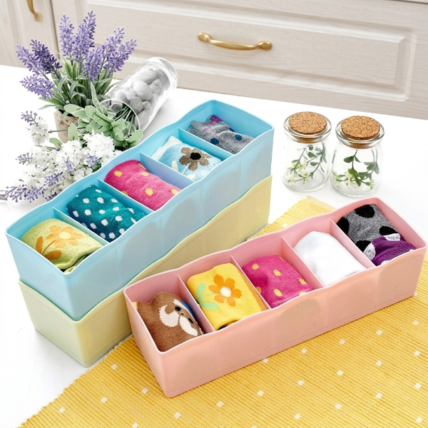 5 Grid Plastic Storage Organizer
