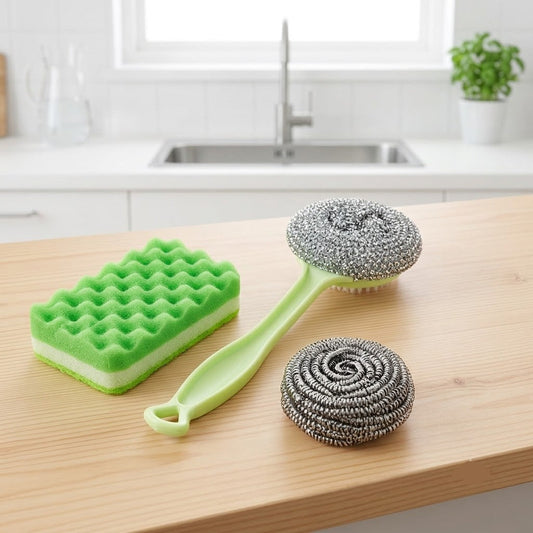 3PCs Kitchen Cleaning Sponge Tool Set