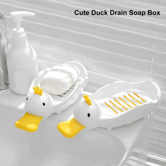 Cartoon Duck Shape Drain Soap Holder
