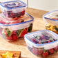 Pack of 4 Lock Seal Storage Container