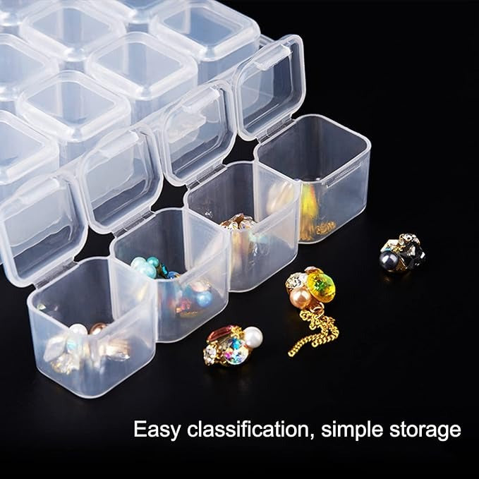 28 Grids Plastic Jewelry Organizer