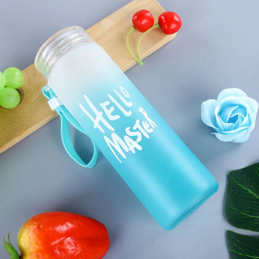 Gradient Colour Glass Water Bottle