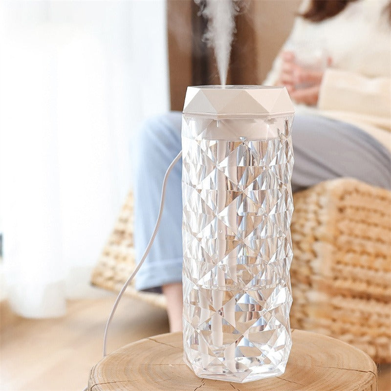 7 Colours USB Crystal Touch Lamp with Humidifier