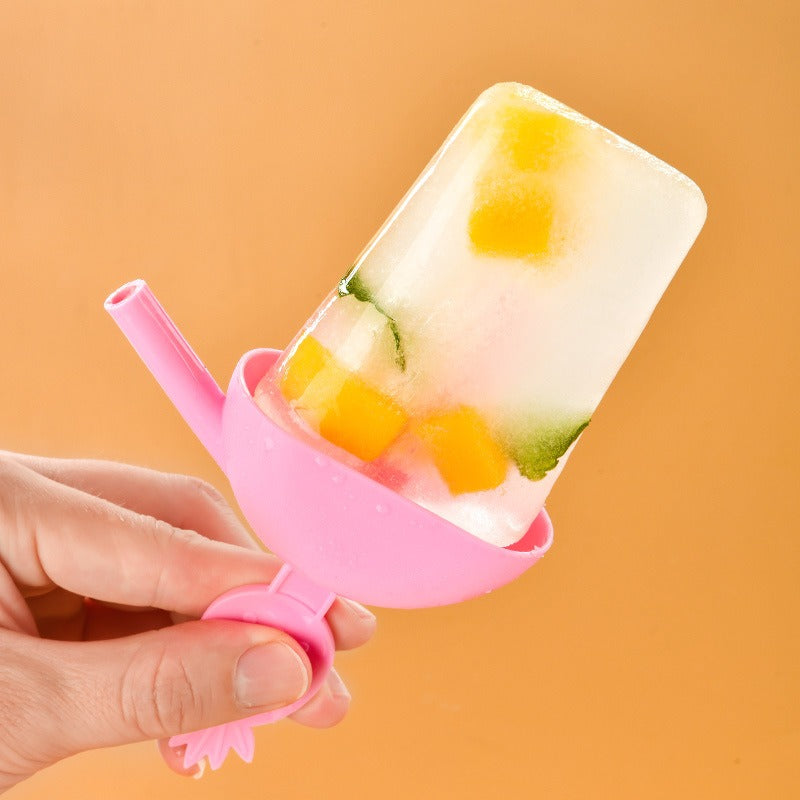 Ice Lolly Maker With Sipper Straw