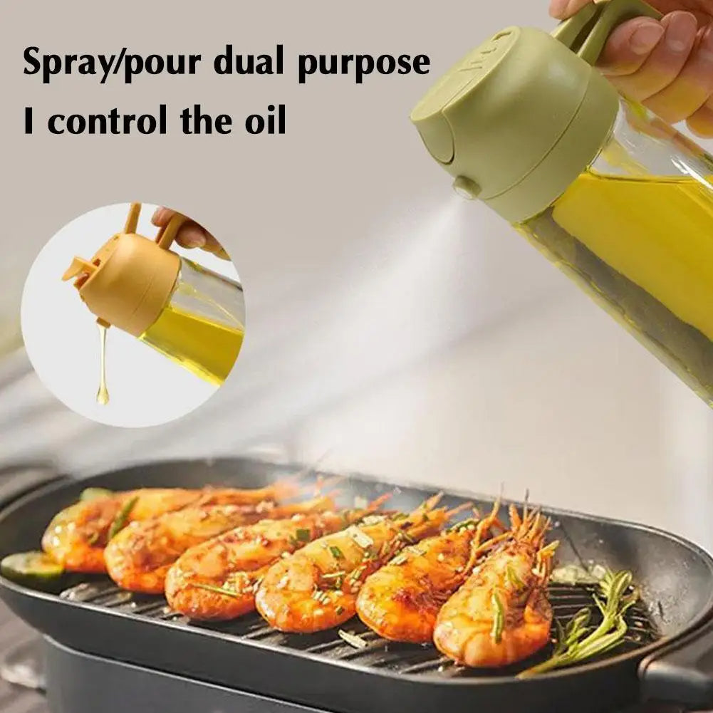 2in1 Glass Oil Dispenser and Spray Bottle