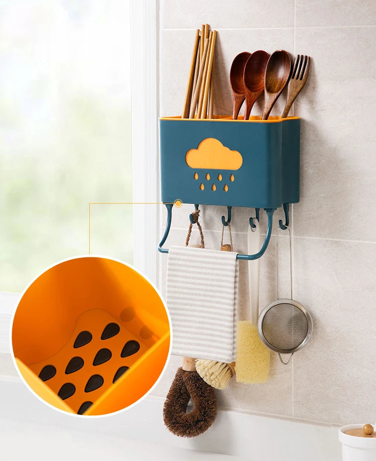 Multifunctional Wall mounted Cutlery Holder