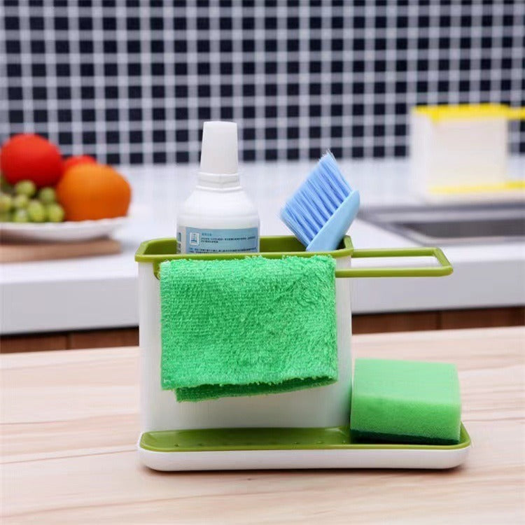 3-in-1 Plastic Kitchen Sink Storage Shelf