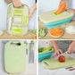 Multifunctional Cutting Board & Grater Set With Foldable Basket