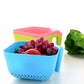 Plastic Drain Fruits & Vegetables Washing Basket