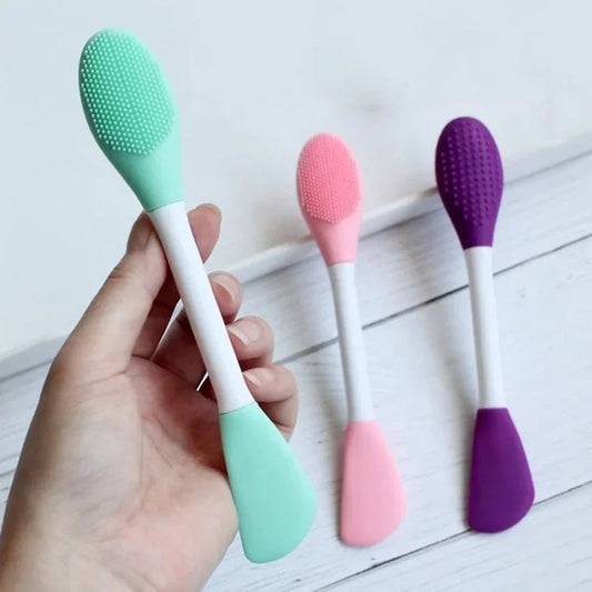 1PC Double Head Silicone Facial Mask Brush