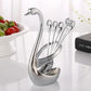 7PCs Stainless Steel Swan Shape Spoon Set