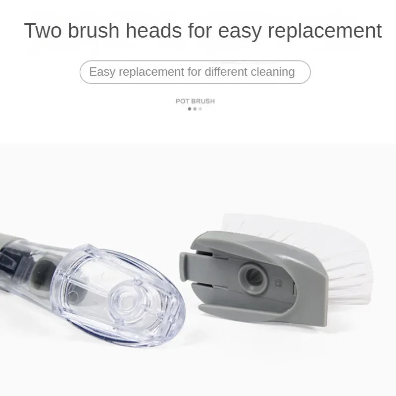 2In1 Long Handle Liquid Dispenser Cleaning Brush