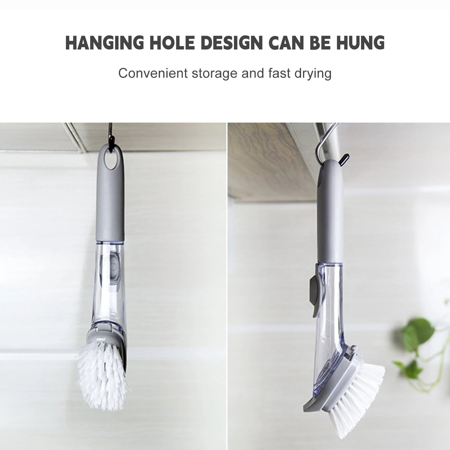 2In1 Long Handle Liquid Dispenser Cleaning Brush