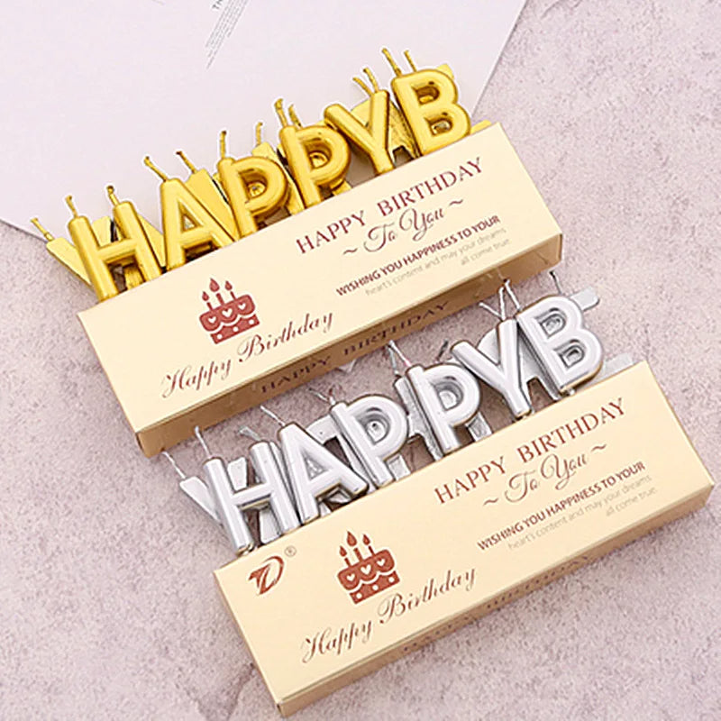 Happy Birthday Letter Cake Candles