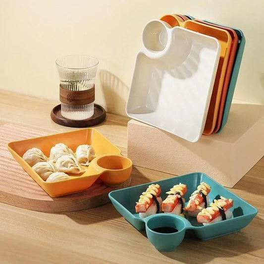 Plastic Square Snack Dumpling Plate