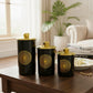 Pack Of 3 - Black & Golden Kitchen Organizer Set