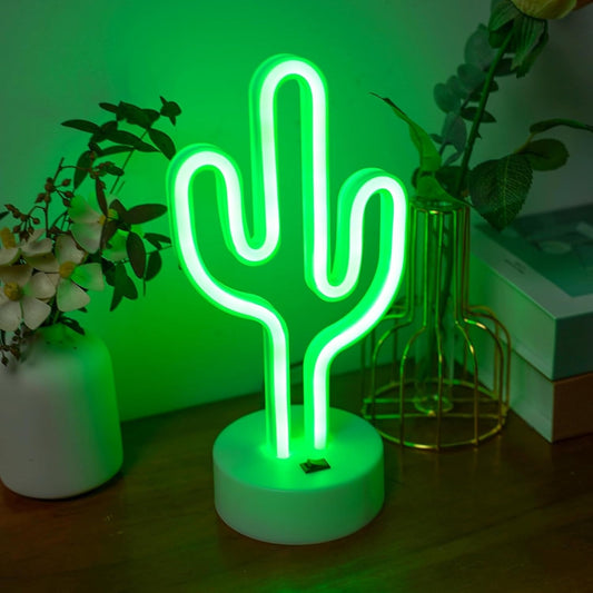 Cactus Neon LED Night Light