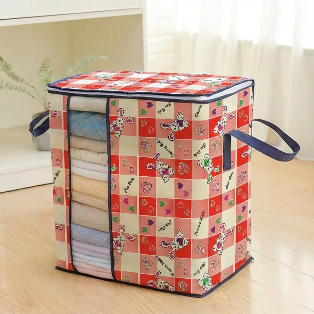 Premium Quality Rabbit Printed Multipurpose Jumbo Storage Organizer
