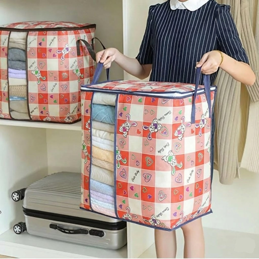 Premium Quality Rabbit Printed Multipurpose Jumbo Storage Organizer