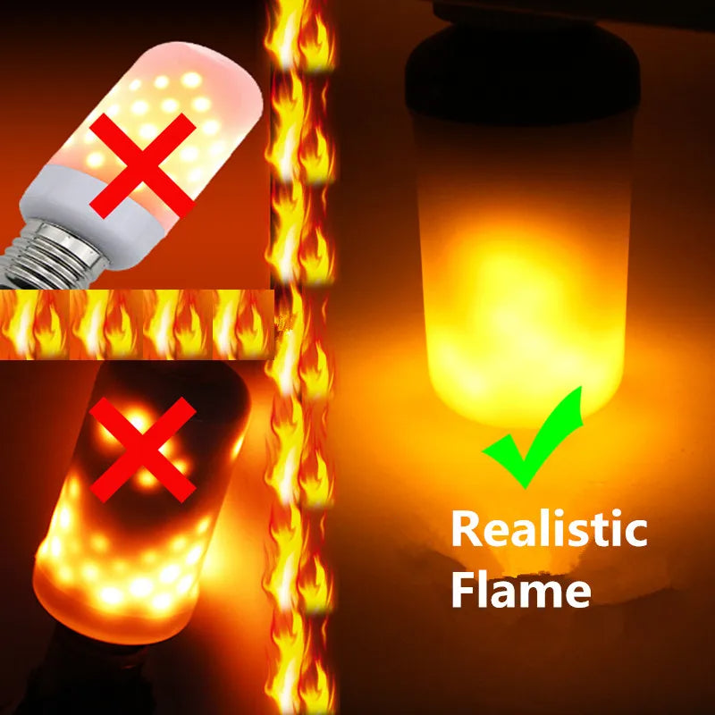 LED Dynamic Flame Effect Light Bulb