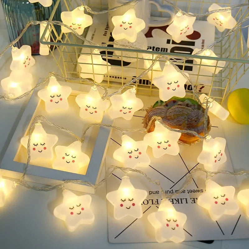 10PCs Set Creative Star Led String Light