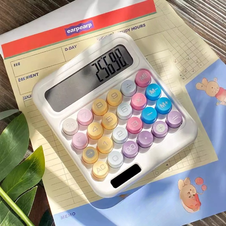 Dual Power Desktop Calculator with Big Buttons
