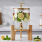 Luxury Glass Beverage Dispenser with Deer Lid