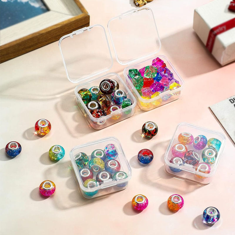10PCs Transparent Mini Jewelry Storage Box (Size : 3.5 cm x 3.5)