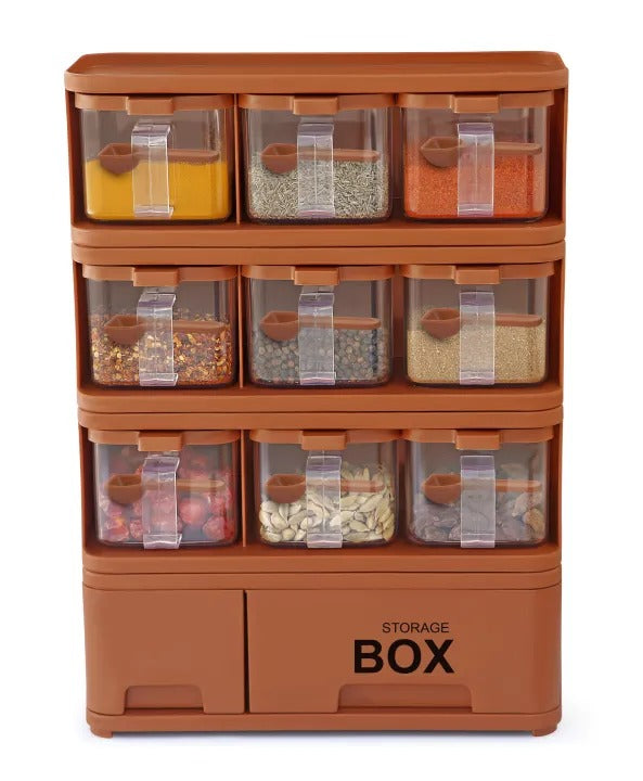 9 In 1 Crystal Spice Storage Jar