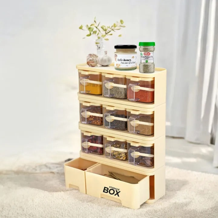 9 In 1 Crystal Spice Storage Jar