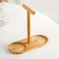 Elegant Glass Oil Dispenser with Wooden Stand