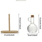 Elegant Glass Oil Dispenser with Wooden Stand