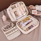 Multi Compartment Leather Cosmetic Bag