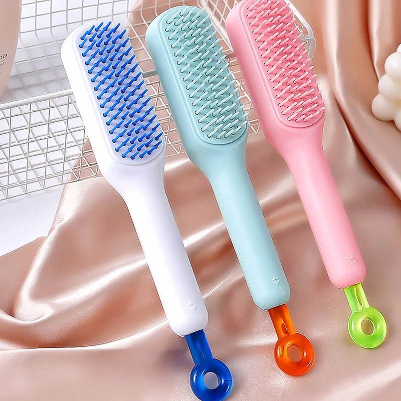 Magic Self Cleaning Hair Comb Brush