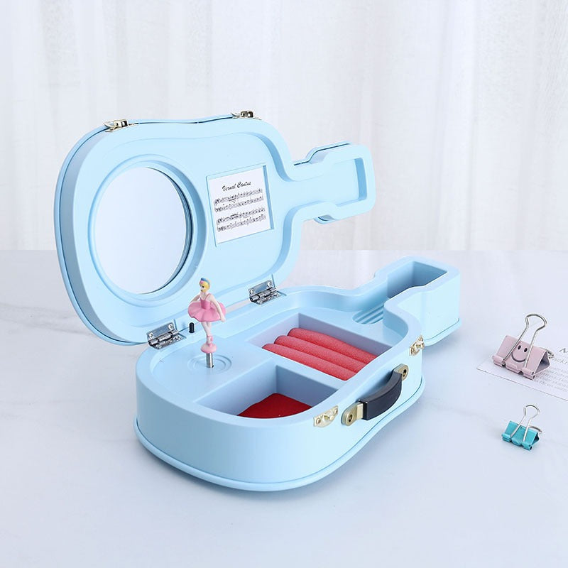 Classic Guitar Shape Musical Jewelry Organizer