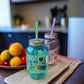 Plastic Mason Jar with Straw