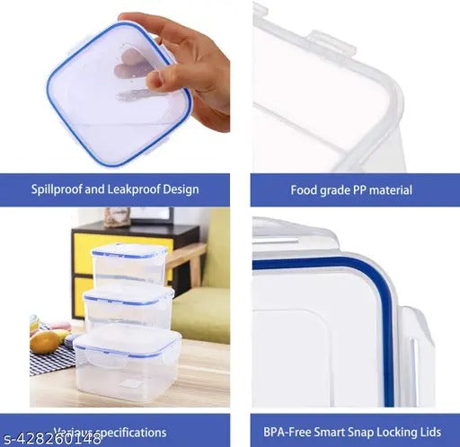 Pack of 3 - Air Tight Food Container Box