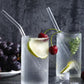 6PC Reusable Glass Straw with Brush