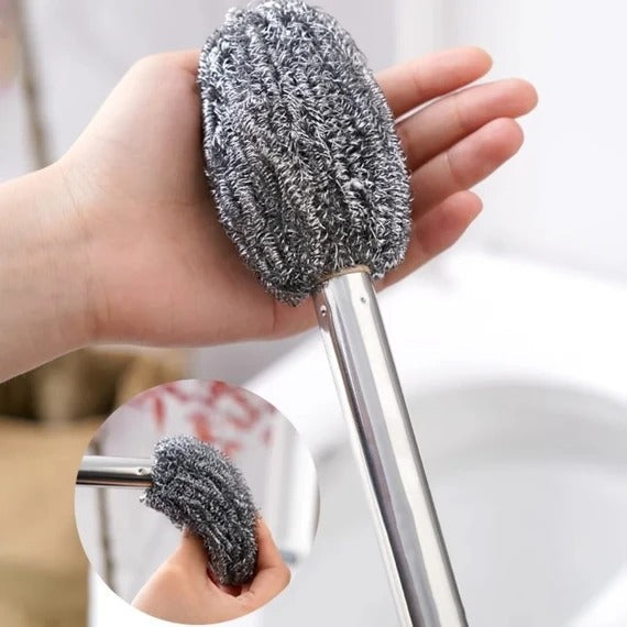 Stainless Steel Sponge with Long Handle