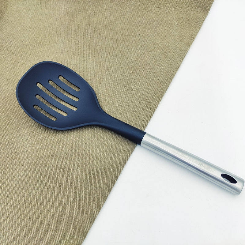 1Pc Plastic Non-stick Slotted Spoon