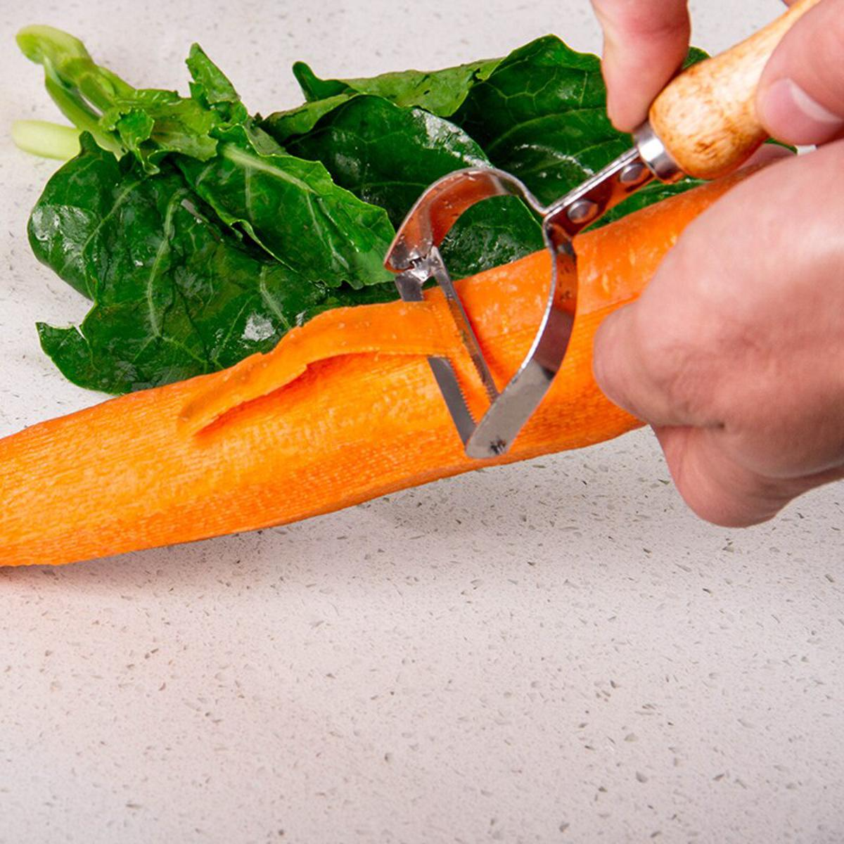 Vegetable & Fruit Peeler With Wooden Handle