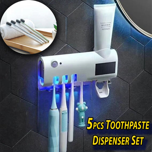 Toothbrush Dispenser With 4 Innovative Toothbrush Set