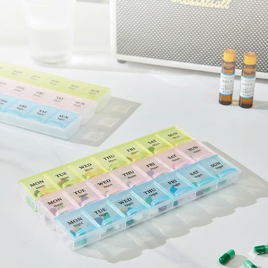 21 Compartment Pill Storage Case