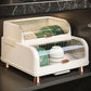 Kitchen Double Layer Dish Rack with Lid