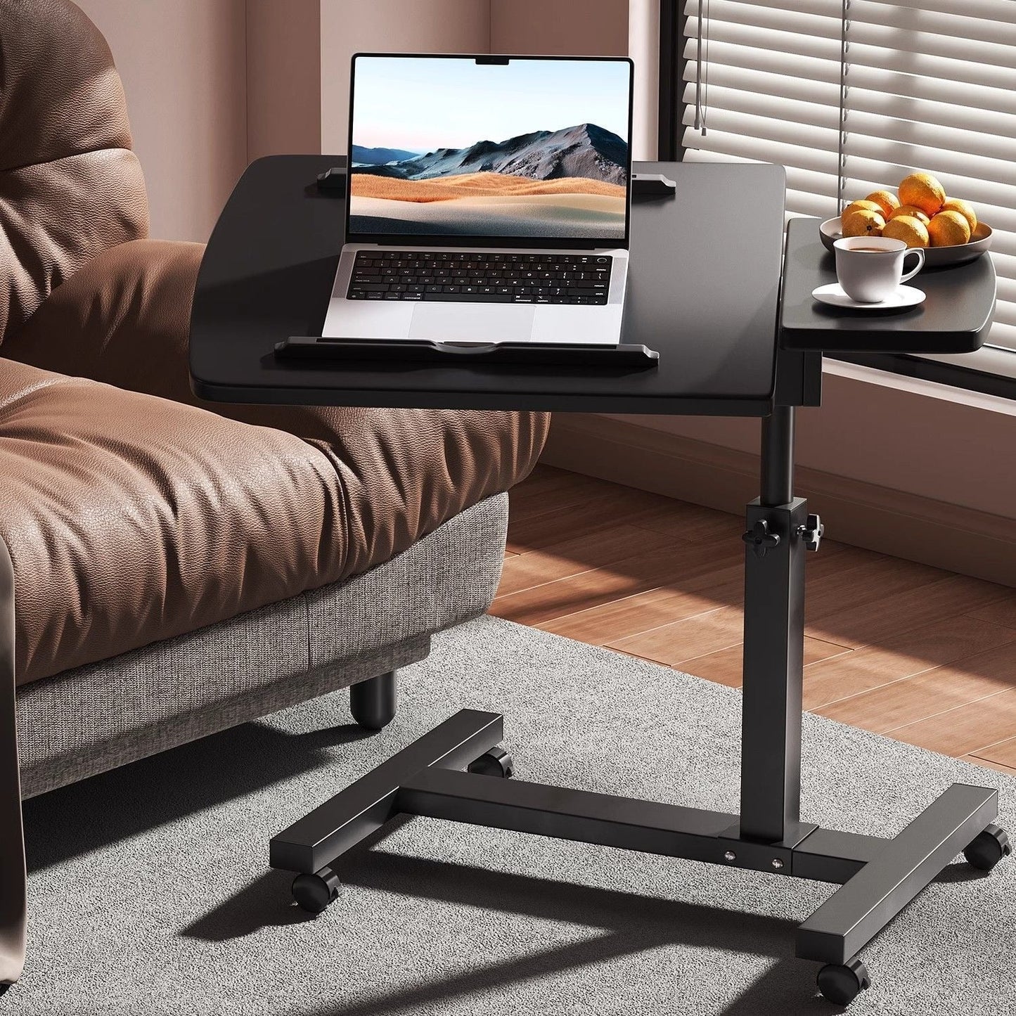 Movable Laptop Table with Wheels