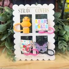 4PCs Silicon Tumbler Straw Cover (Random Covers)
