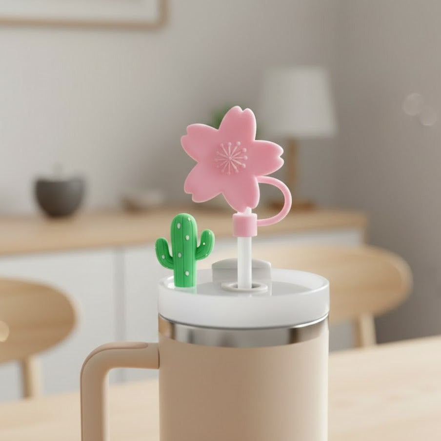 4PCs Silicon Tumbler Straw Cover (Random Covers)