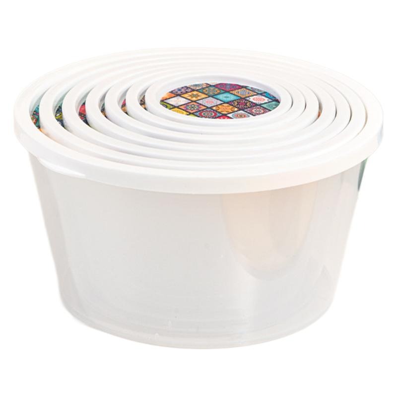 Pack Of 7 - Round Sealed Storage Container